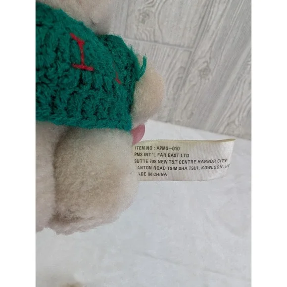 Vintage Mini Plush Teddy Bear Tree Ornament Lot Crochet Sweater Hat Scarf Craft - Picture 6 of 9